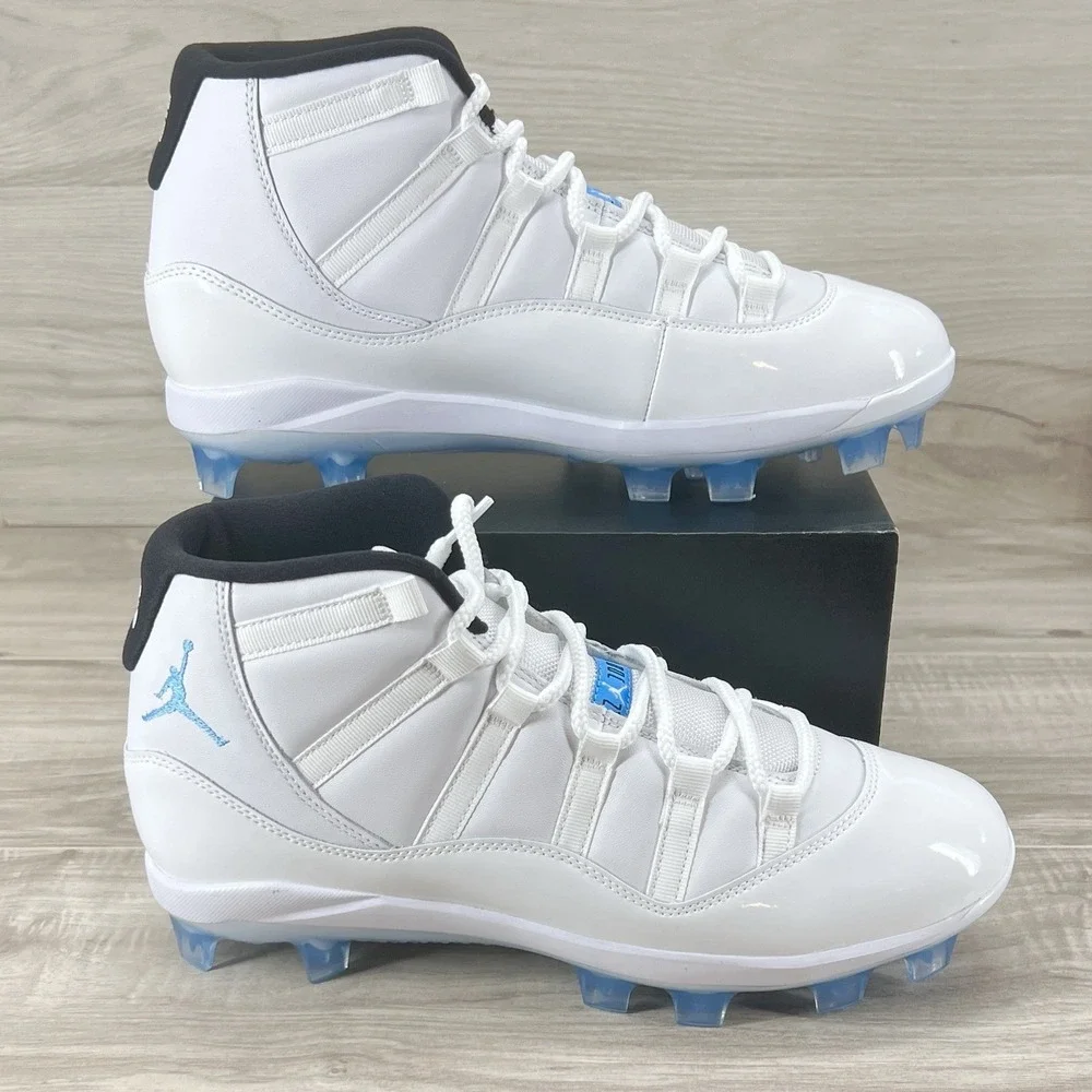 Jordan 11 Retro MCS Baseball Cleats White Legend Blue Mens 10.5 HM7326-104